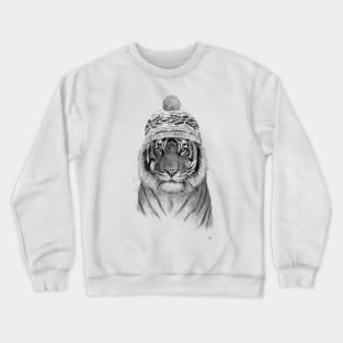 Siberian tiger (b&w) Crewneck Sweatshirt